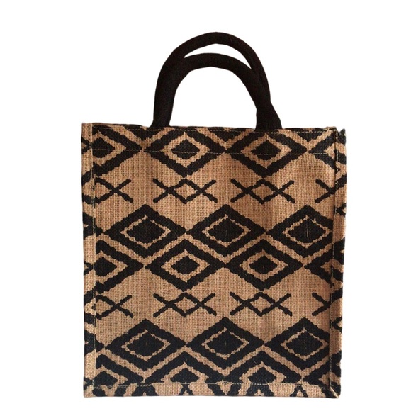 Handbags - Sold Out 4/$12 Sale Burlap Tote Bag Reusable Made In India New With Tag